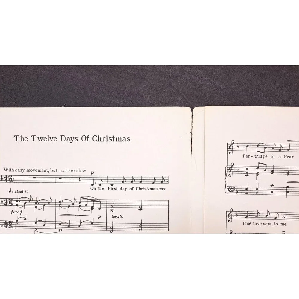 Vintage Christmas Sheet Music Lot Bundle Holiday Rudolph Baroque Silent Night - Picture 9 of 13